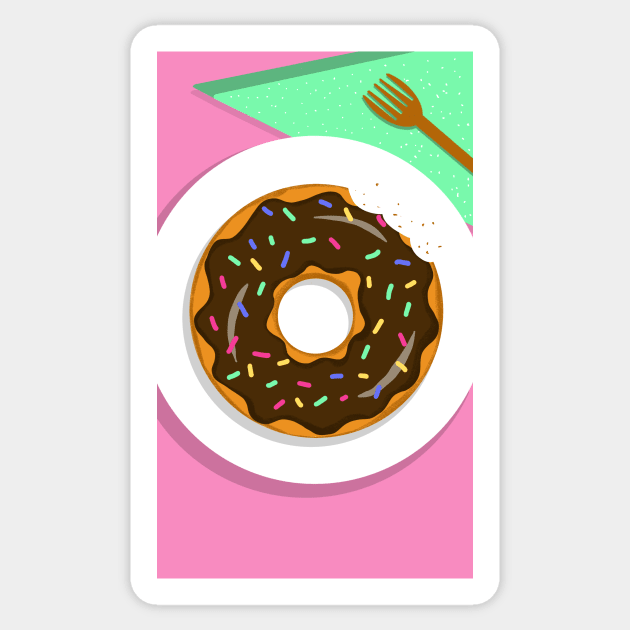 Fun Donut Print Sticker by monicasareen